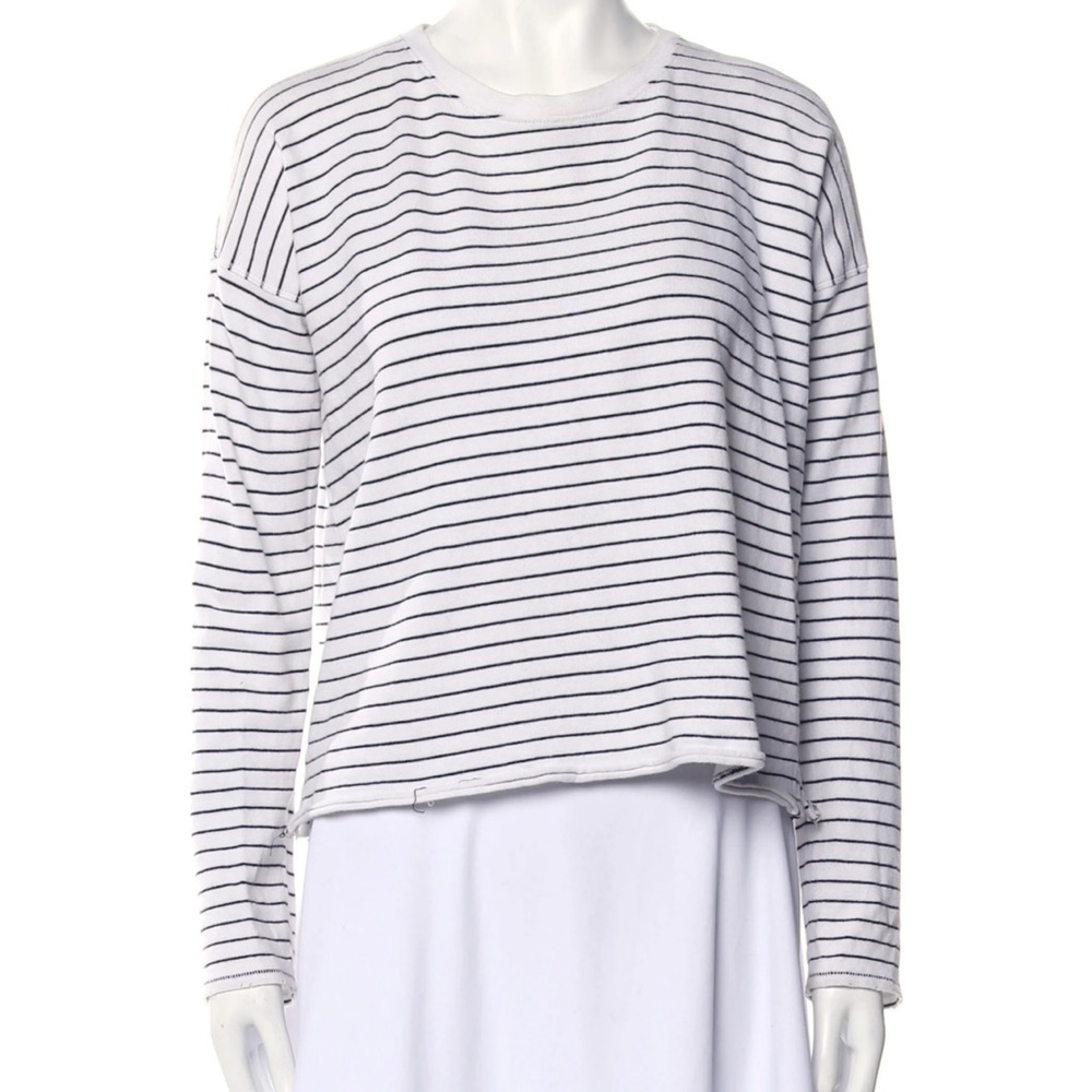 RAG & BONE Striped Crew Neck Sweatshirt